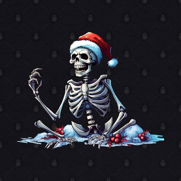 skeleton Santa Claus by MZeeDesigns